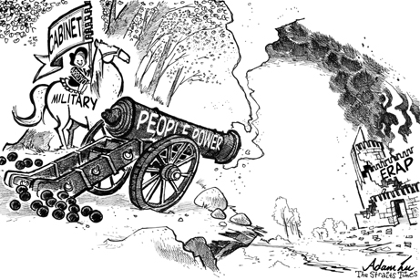 Singapore's political cartoons by the Straits Times