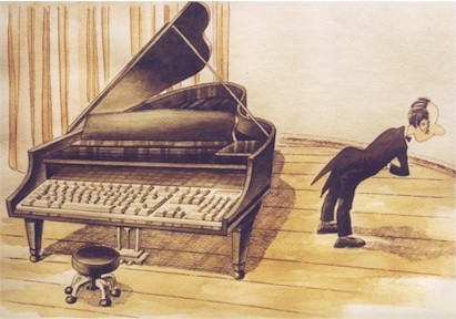 computerized piano, China cartoon