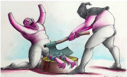 Romania cartoon, freedom &  penalty