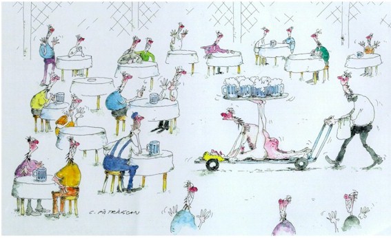 Croatia cartoon, erotic bar